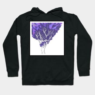 Purple Tree Circle Design Hoodie